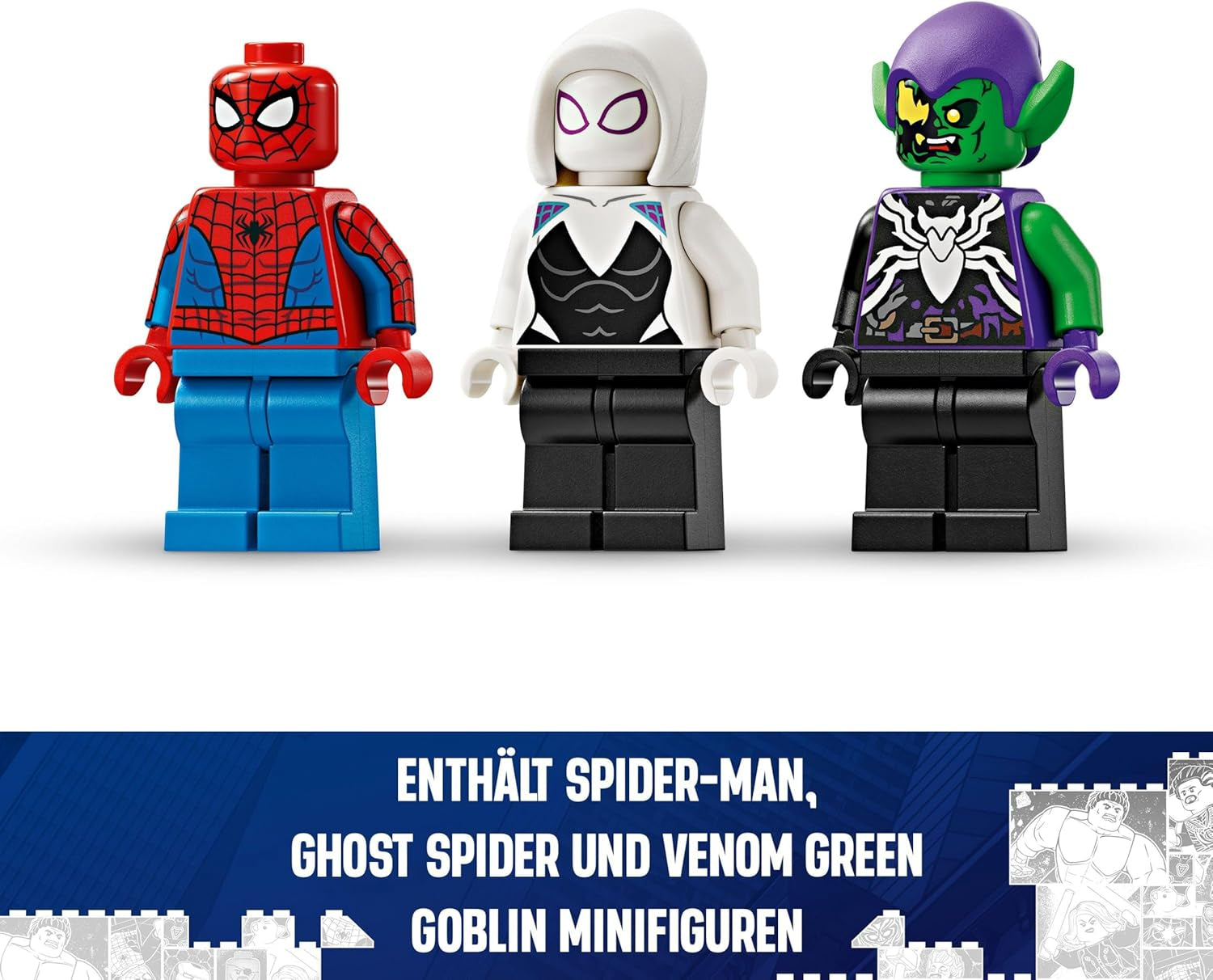 LEGO Marvel Spider-Man Auto da corsa e Venom Green Goblin, Gioco di ruolo Spidey con personaggi di supereroi e auto costruibile, regalo per bambini, ragazzi e ragazze di 7 anni 76279 Set di costruzione Beuche den LEGO-Store