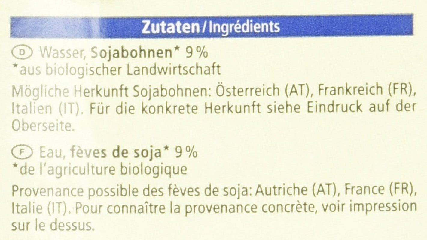 Bio Sojadrink, non grasso, senza glutine, senza lattosio, vegano, confezione 8er (8 x 1 kg)