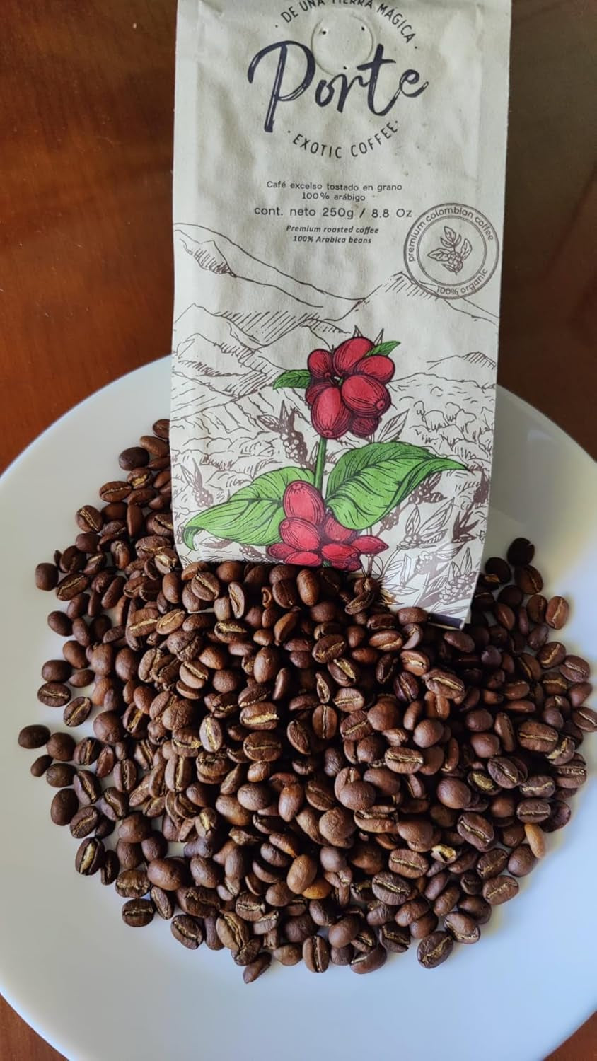 Spezialitätenkaffee Bohnen 100% Arabica Natural Mittlere Röstung Gewaschener Prozess Zitrus Schokolade Karamell Schattenanbau Sierra Nevada (250 g, Castillo)
