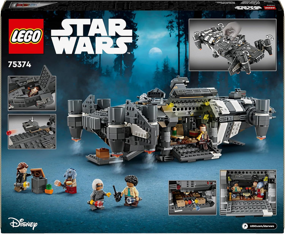 LEGO Star Wars: Skeleton Crew Onyx Cinder, astronave giocattolo costruibile e da collezione per ragazzi e ragazze con 5 personaggi, idea regalo per i fan dai 10 anni 75374 Set da costruzione Besuche den LEGO-Store