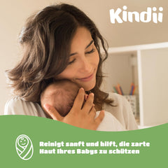 Salviettine umidificate per neonati Kindii Natural Balance – (1 x 60 pz.) Salviette umidificate per neonati e bambini – Protettive, Aloe Vera, Fragranza delicata – 60 pz.