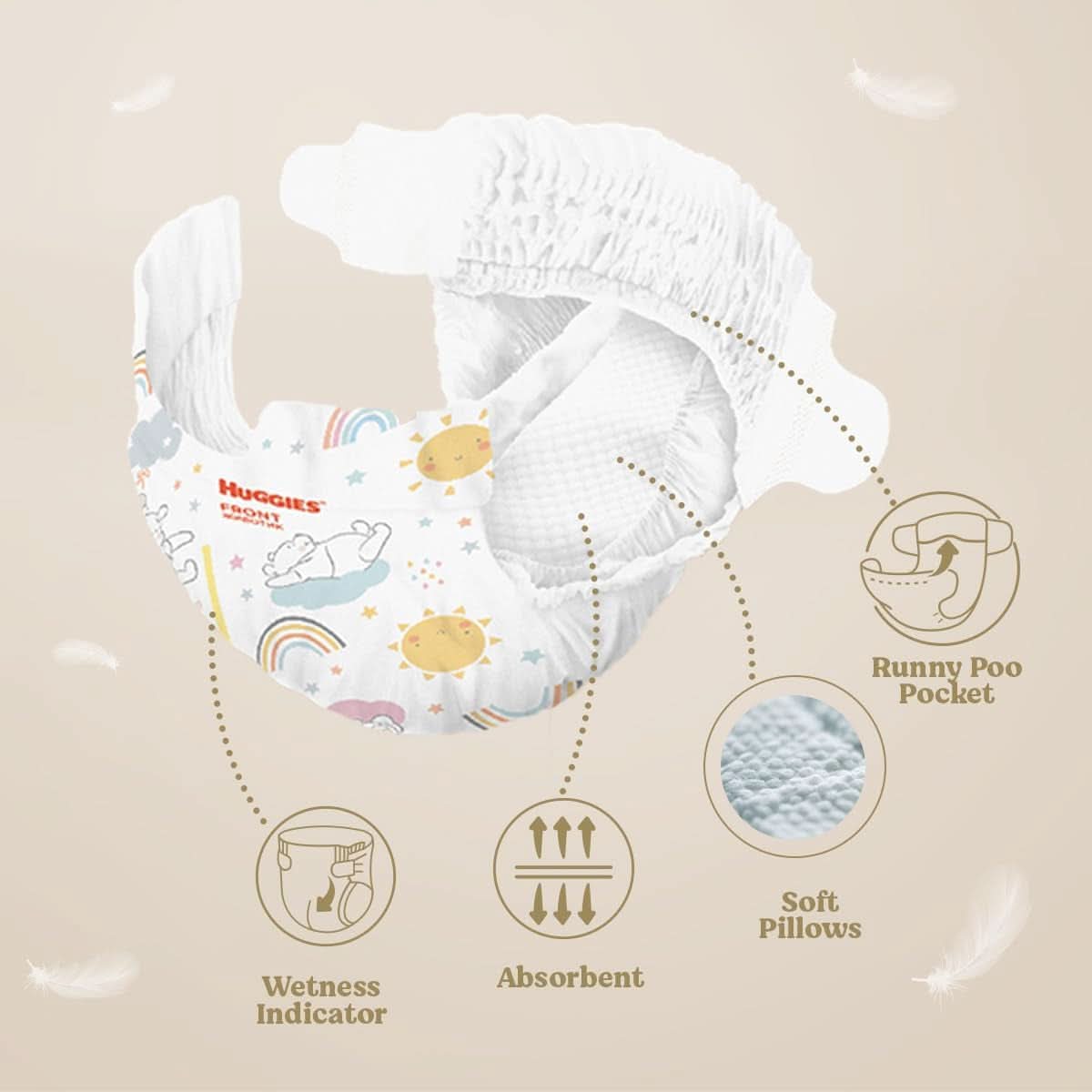 Scutece Huggies Extra Care pentru bebeluși, Disney, mărime 5 (12-22 kg), 2 pachete X 33 scutece Mama si Copilul Naty Shop