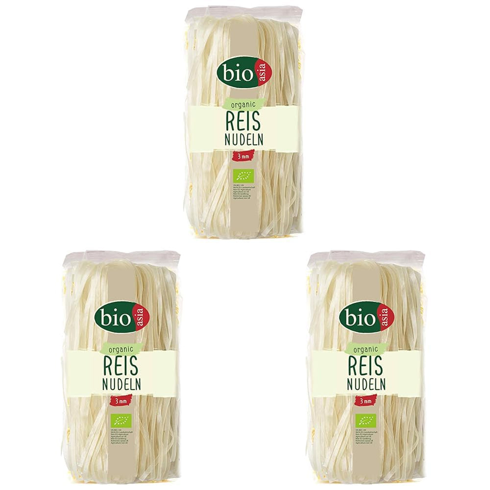 BIOASIA Spaghetti di Riso Biologici, Spaghetti Asiatici con Farina di Riso 100% Biologica, Senza Glutine e Vegani, 1 x 200g