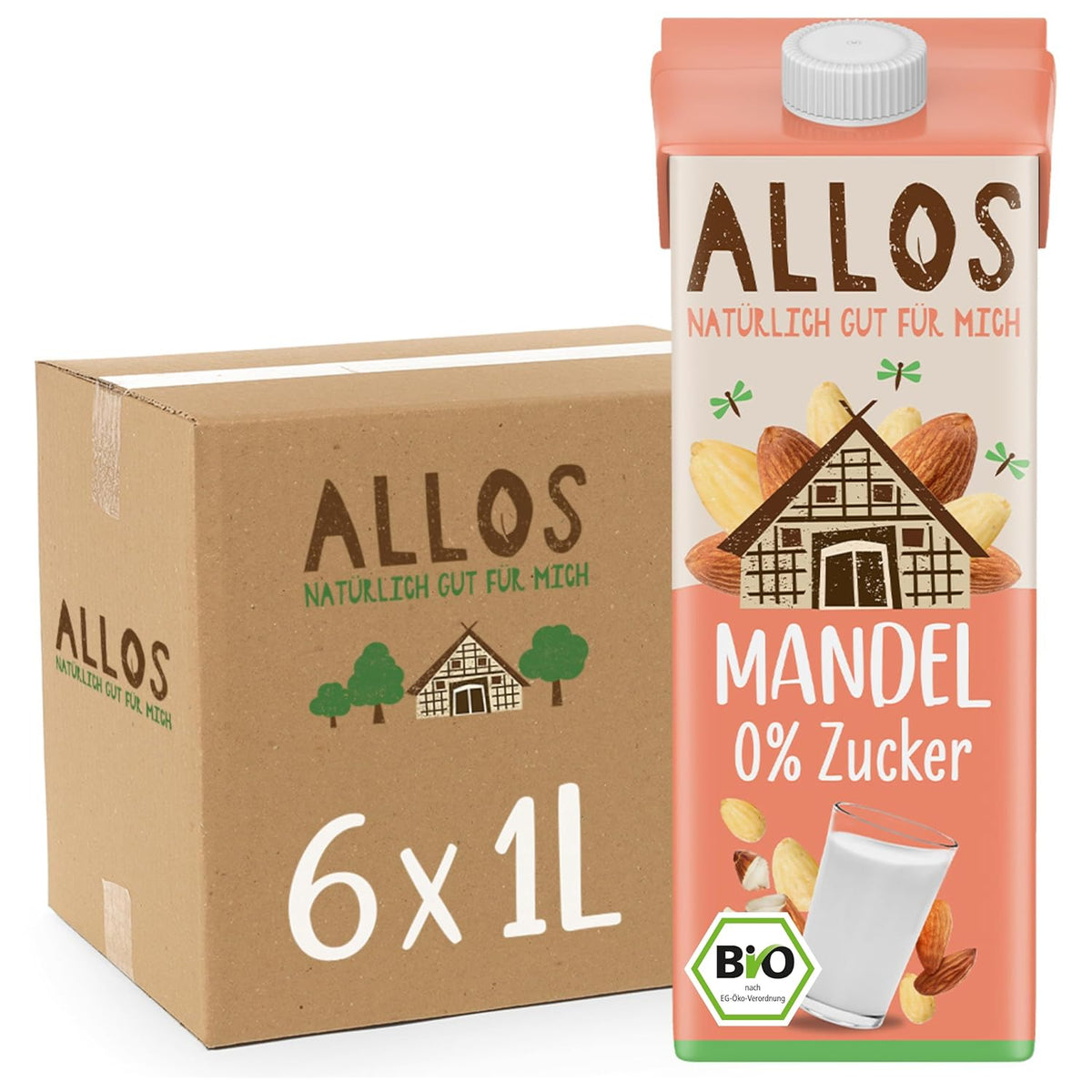 Allos Mandeldrink Senza Zucchero Mandel Natur Vegan Lattosio 1L