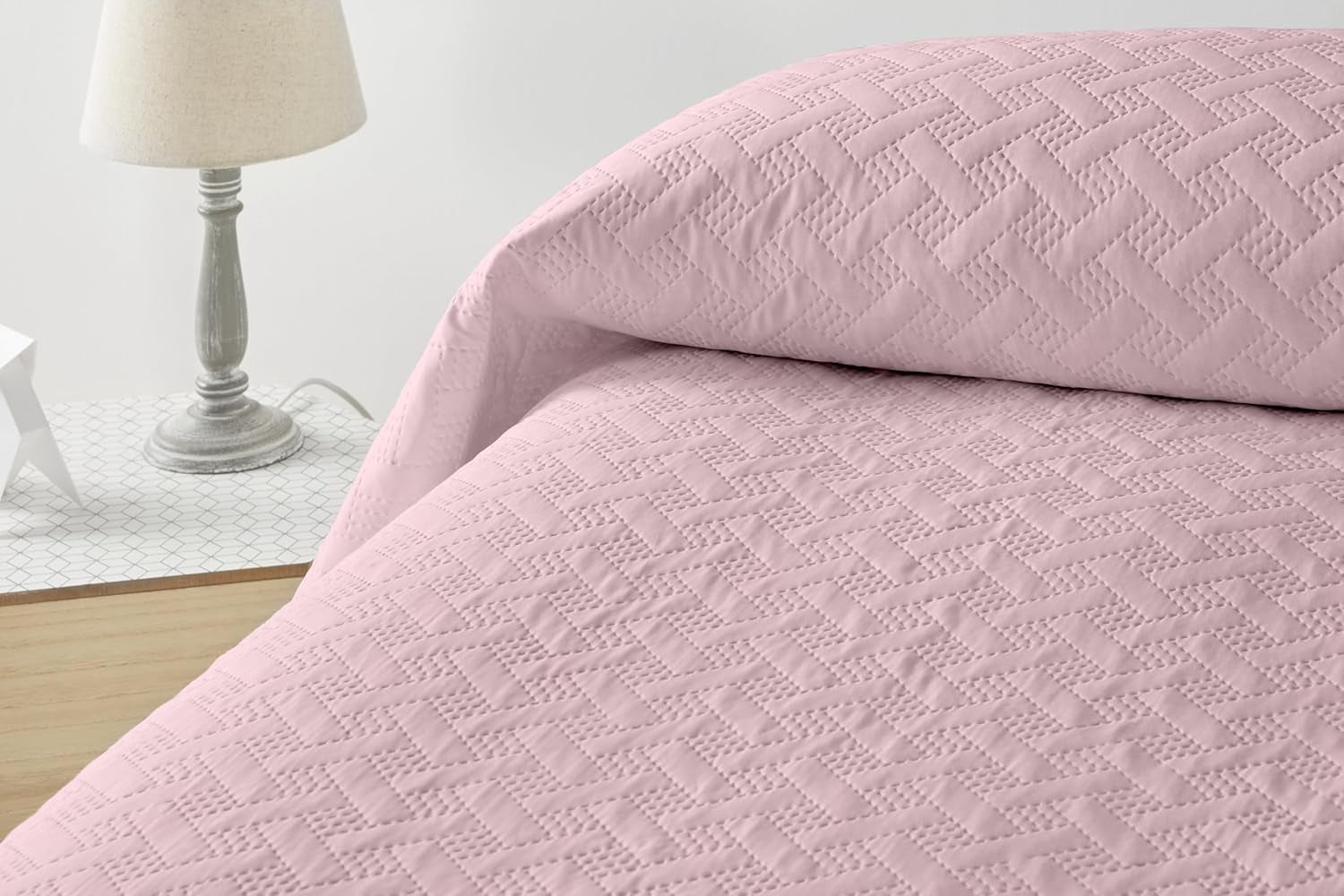 LISO - Copriletto per 105 cm - Copriletto Bouti - Primavera ed Estate - 200X260 cm - Letti e coperte rosa Besuche den Degrees home-Store Letto rosa 105 cm