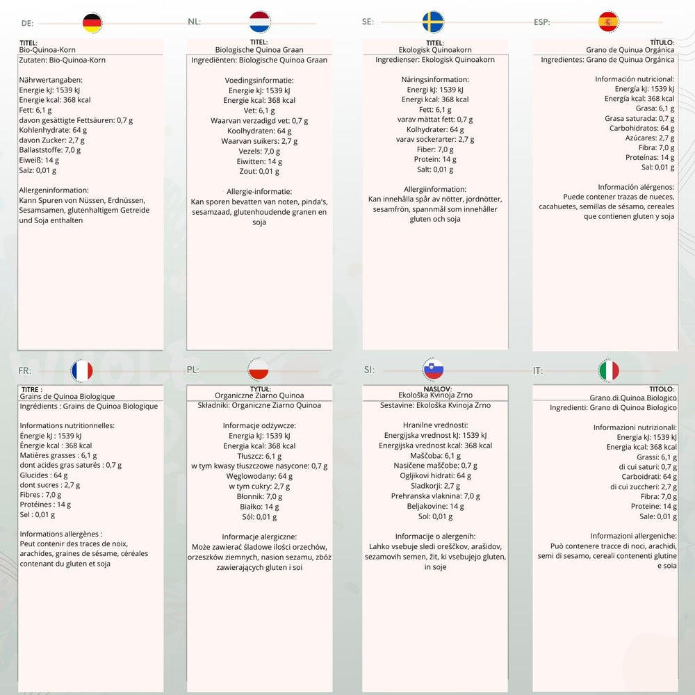 Grani di quinoa biologica Wholefood Earth – 2kg | Crudele | Non OGM | Vegano | Ricco di fibre | Certificato biologico