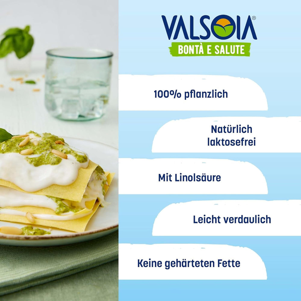 Condisoia Béchamel, Bechamel fără lactoză, Versatil în gătit, Ideal pentru vegani și vegetarieni, 6 x 200 ml