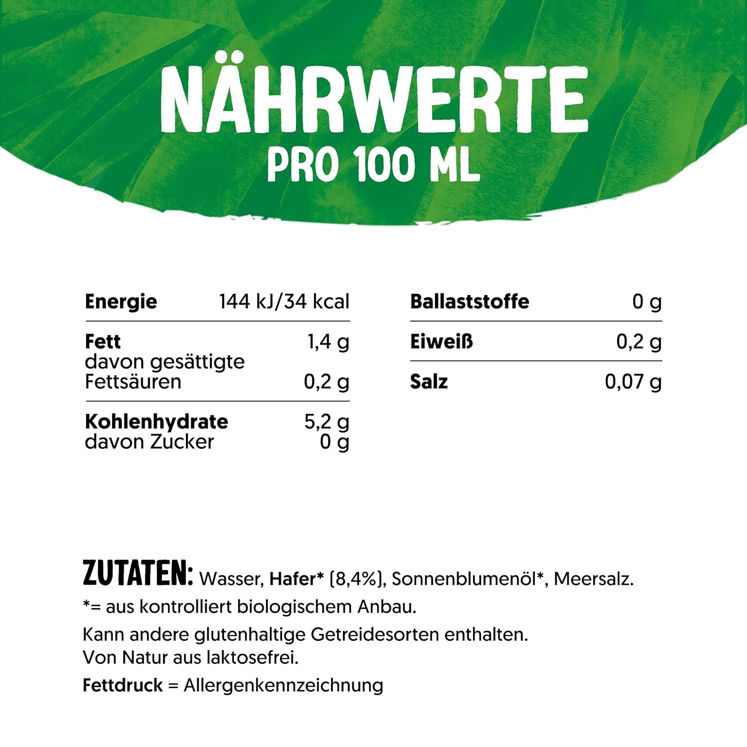 Alpro Bio Haferdrink Senza Zucchero - Bevanda vegetale con avena