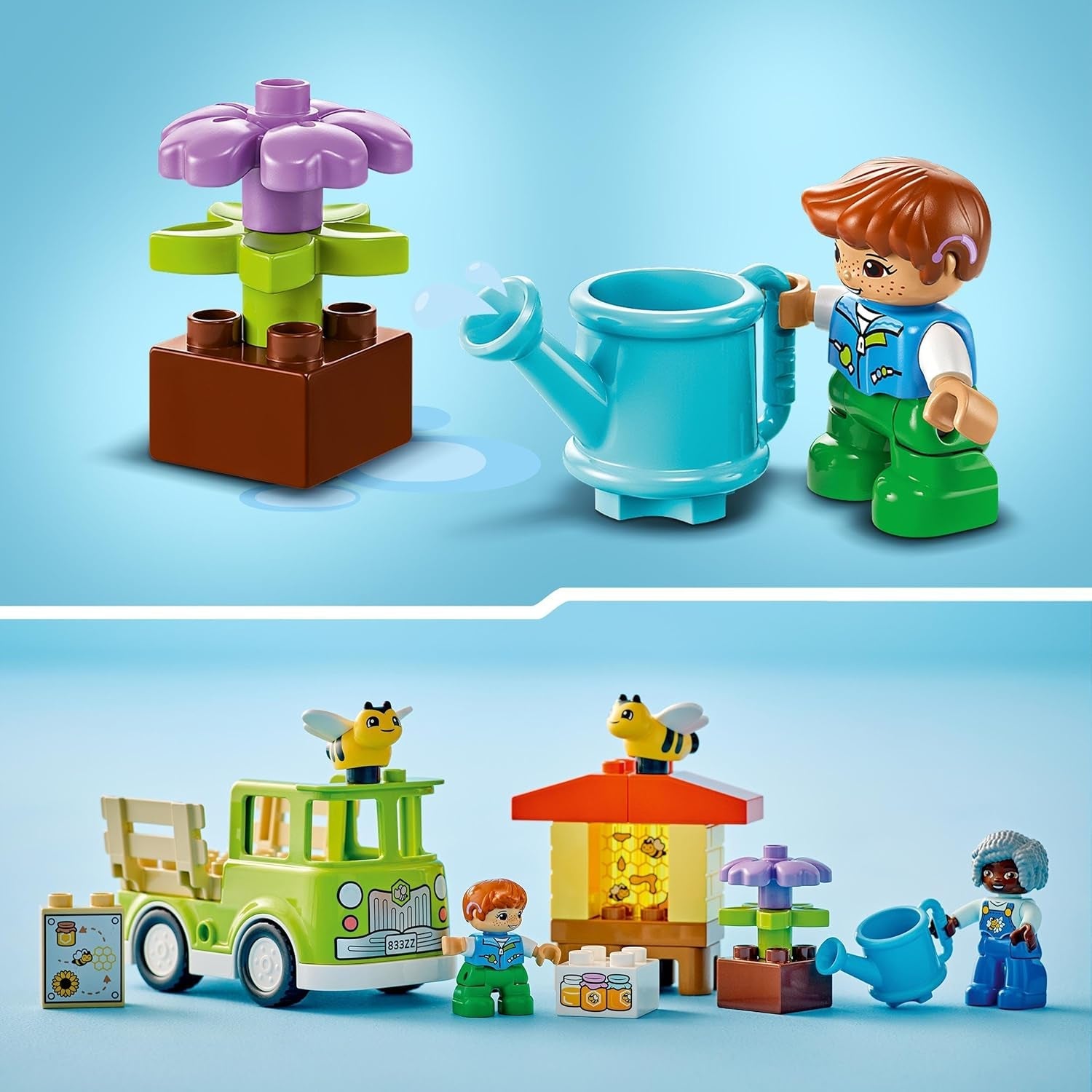 LEGO DUPLO Town Apicoltura e alveari, Giocattolo educativo per bambini con 2 personaggi e un camion mobile, Set di costruzione e ricostruzione, Giocattolo per bambini a partire da 2 anni 10419 Set di costruzione Besuche den LEGO-Store