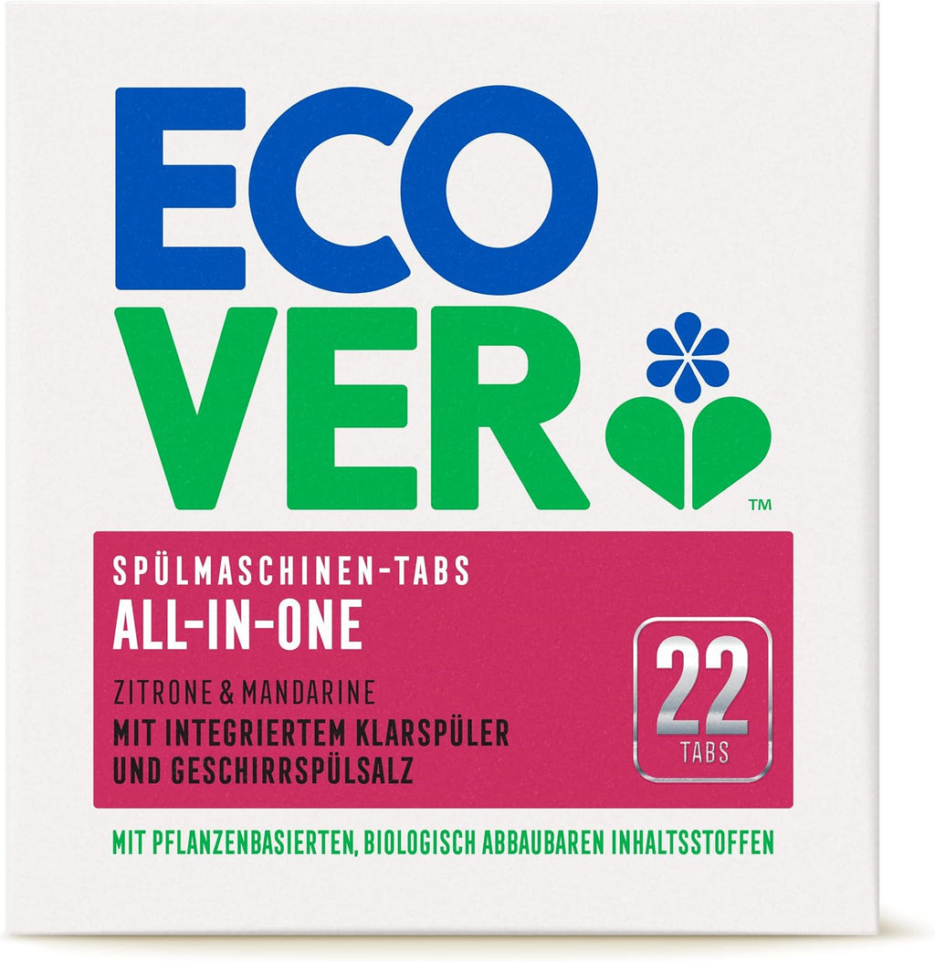 Ecover All-In-One, Detergent pentru Vase, Capsule, Lamaie si Portocale Naty Shop