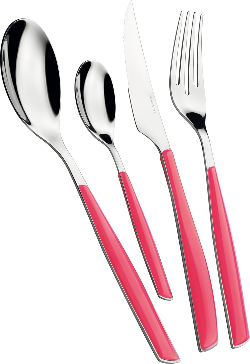 BUGATTI Glamour, Set Posate per 6, 24 Pezzi Acciaio Inox 18/10 Naty Shop Rose Paradise