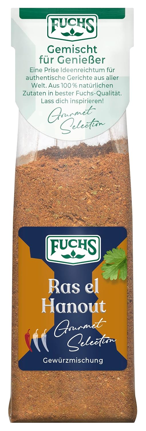 Fuchs Spices Gourmet Selection Medio Oriente/Africa - Miscela di spezie per couscous e bulgur Miscela di spezie ricaricabile per condire piatti vegani a base di bulgur 55g