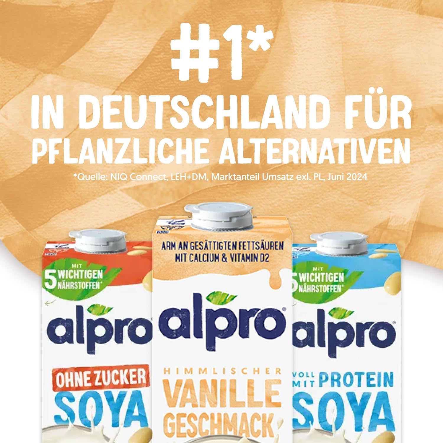 Alpro Latte Di Soia Alla Vaniglia 8x1L - Vegano E Ricco Di Calcio