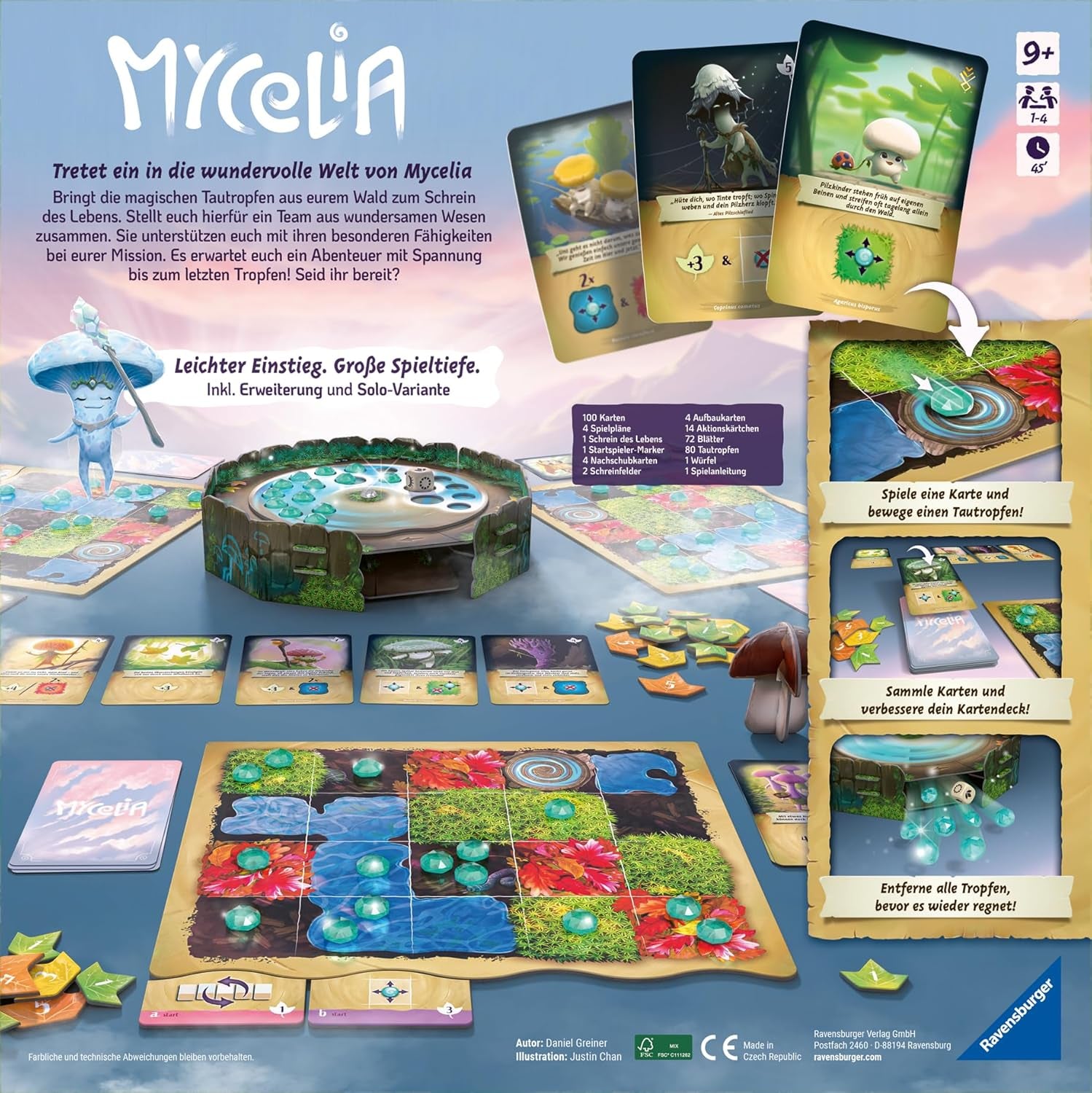 Ravensburger 27489 - Mycelia - Gioco di costruzione di mazzi per famiglie, gioco da tavolo per adulti e bambini 9+ - Semplice gioco di strategia per 1-4 giocatori