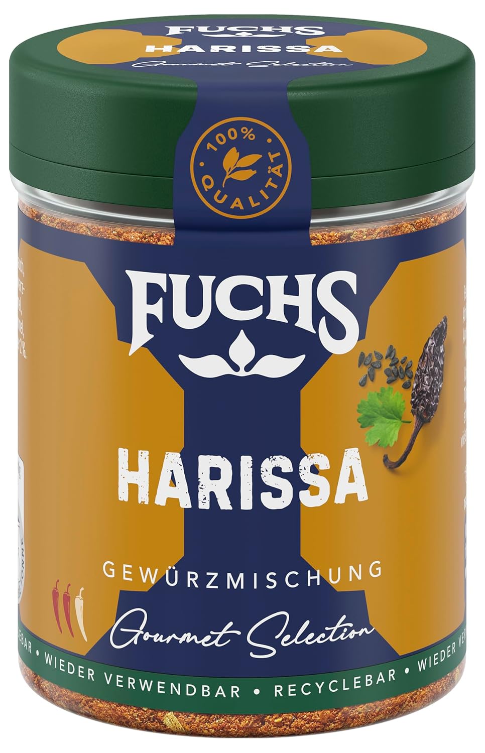 Fuchs Spices Gourmet Selection Medio Oriente/Africa - Miscela di spezie per couscous e bulgur Miscela di spezie ricaricabile per condire piatti vegani a base di bulgur 55g