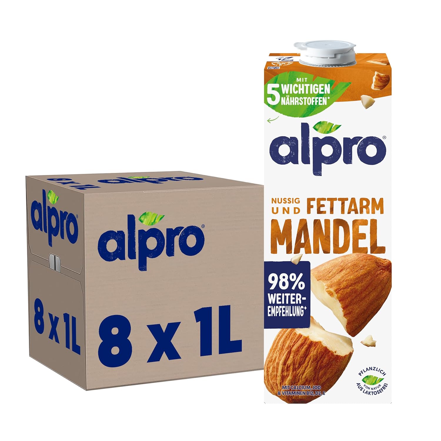 Alpro Mandeldrink Senza Zucchero - Fonte Di Calcio E Vitamine