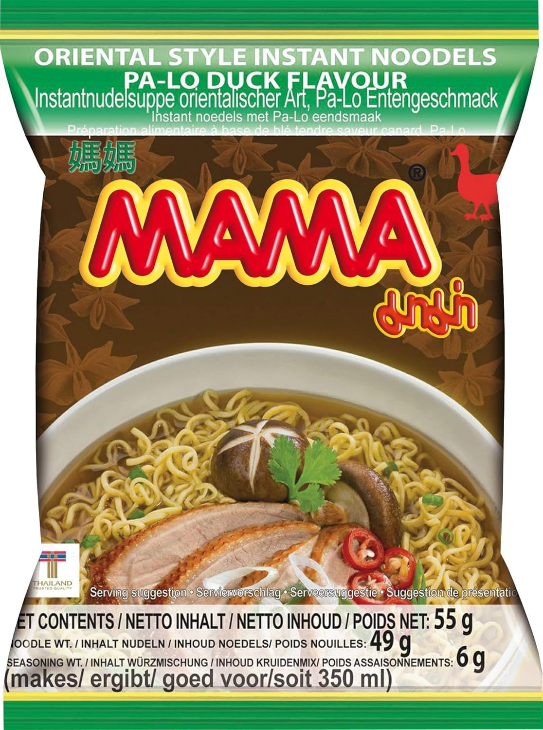 MAMA Noodles istantanei al gusto di pollo - Zuppa di noodle istantanei in stile orientale - Autentica cucina tailandese - 24 x 55g
