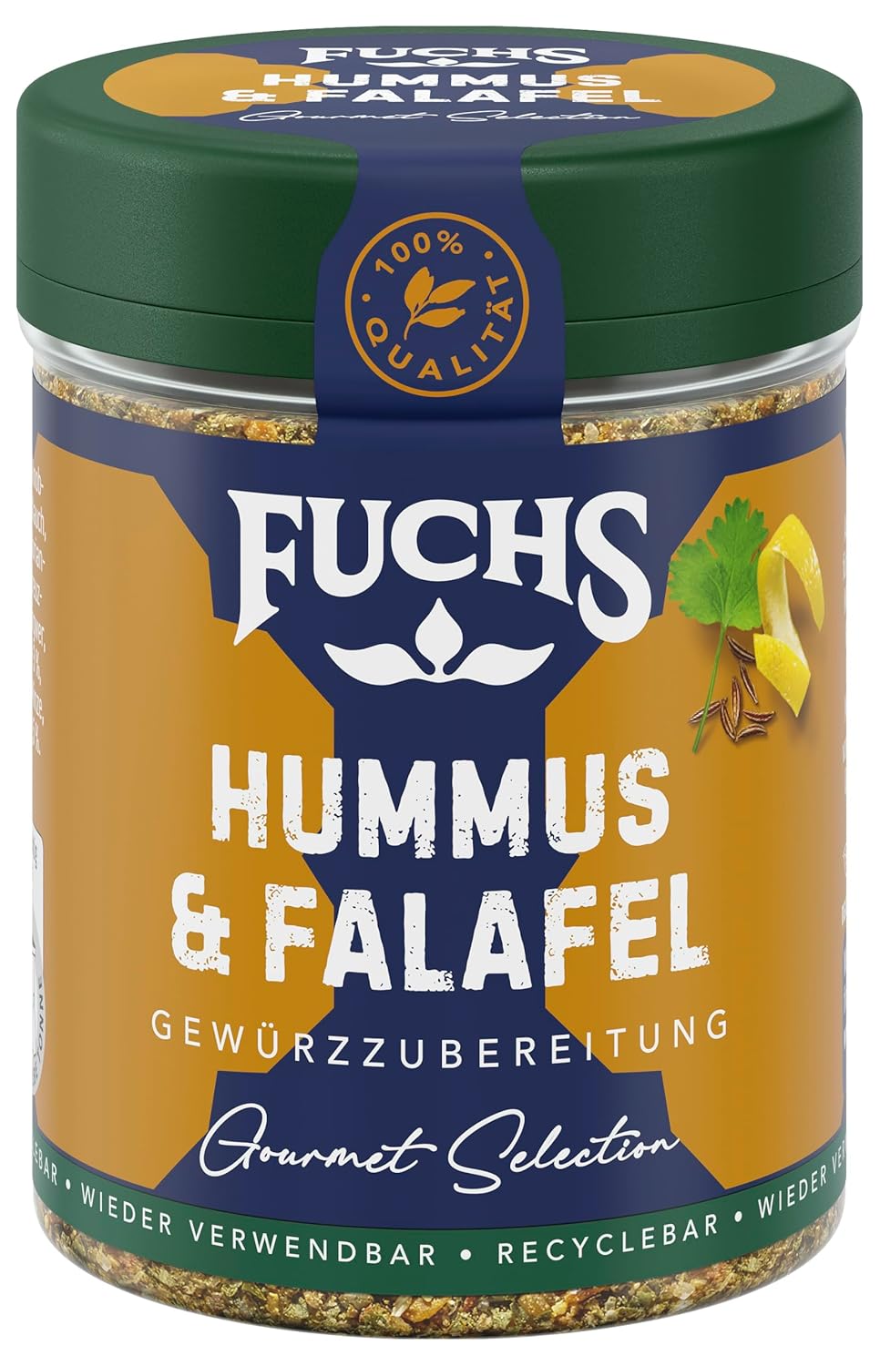 Fuchs Spices Gourmet Selection Medio Oriente/Africa - Miscela di spezie per couscous e bulgur Miscela di spezie ricaricabile per condire piatti vegani a base di bulgur 55g