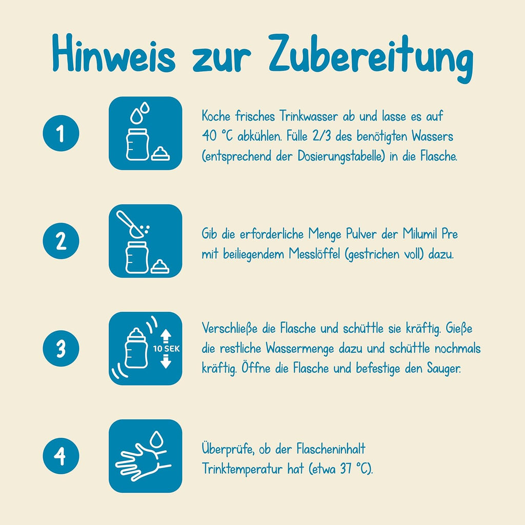 Milupa Milumil Pre, Lapte praf pentru bebeluși - Cu nutrienți importanți și fără ulei de palmier - 800 g Naty Shop