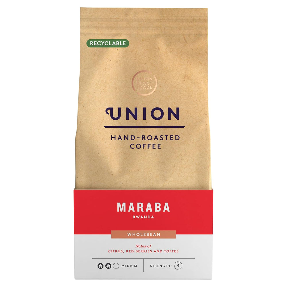 Cafea prăjită manual Union, Maraba, Rwanda, boabe întregi, 200 g
