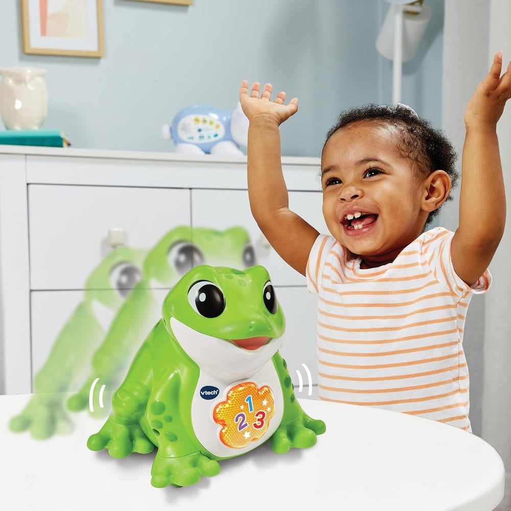 Vtech Baby Jumping Frog - Broscuță vorbitoare, săritoare, cu 3 cântece și 12 melodii - Pentru copii cu vârsta cuprinsă între 12-36 luni Jucarii Bebe Naty Shop