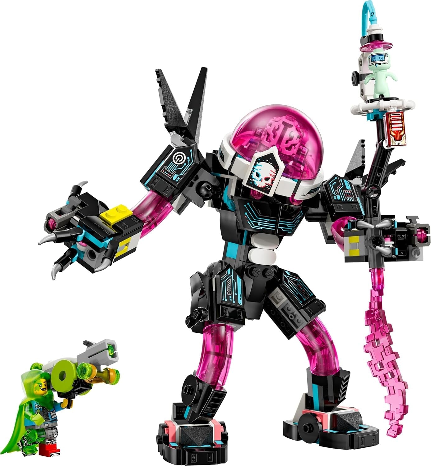 LEGO DREAMZzz Mateo vs. Cyberhirn-Mech - Modularer Roboter zum Bauen und Spielen für Mädchen und Jungen ab 8 Jahren - in Skorpionfigur umbaubarn - inkl. Minifigur und Dreamling - Geschenkidee - 71495