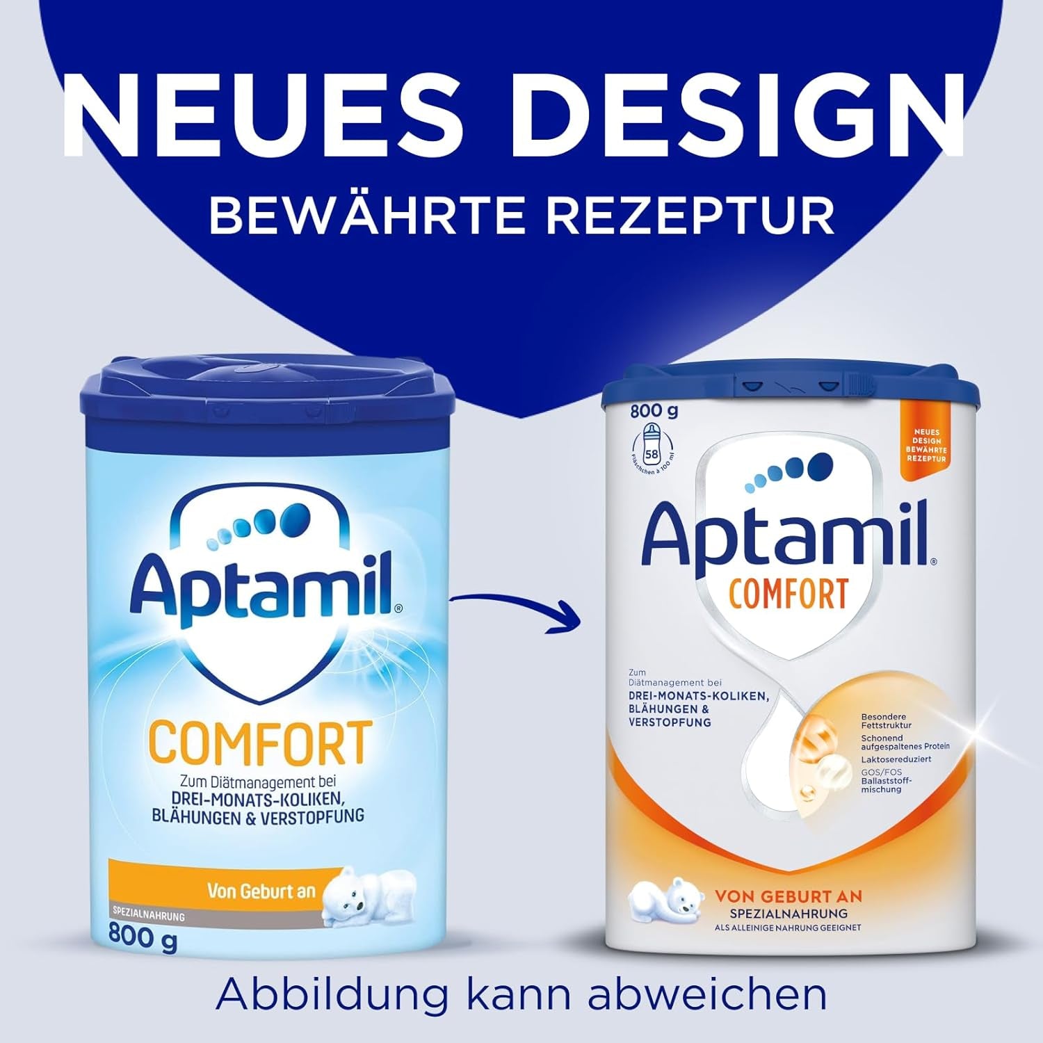 Aptamil Comfort - Formula speciale dalla nascita - 1 x 800 g