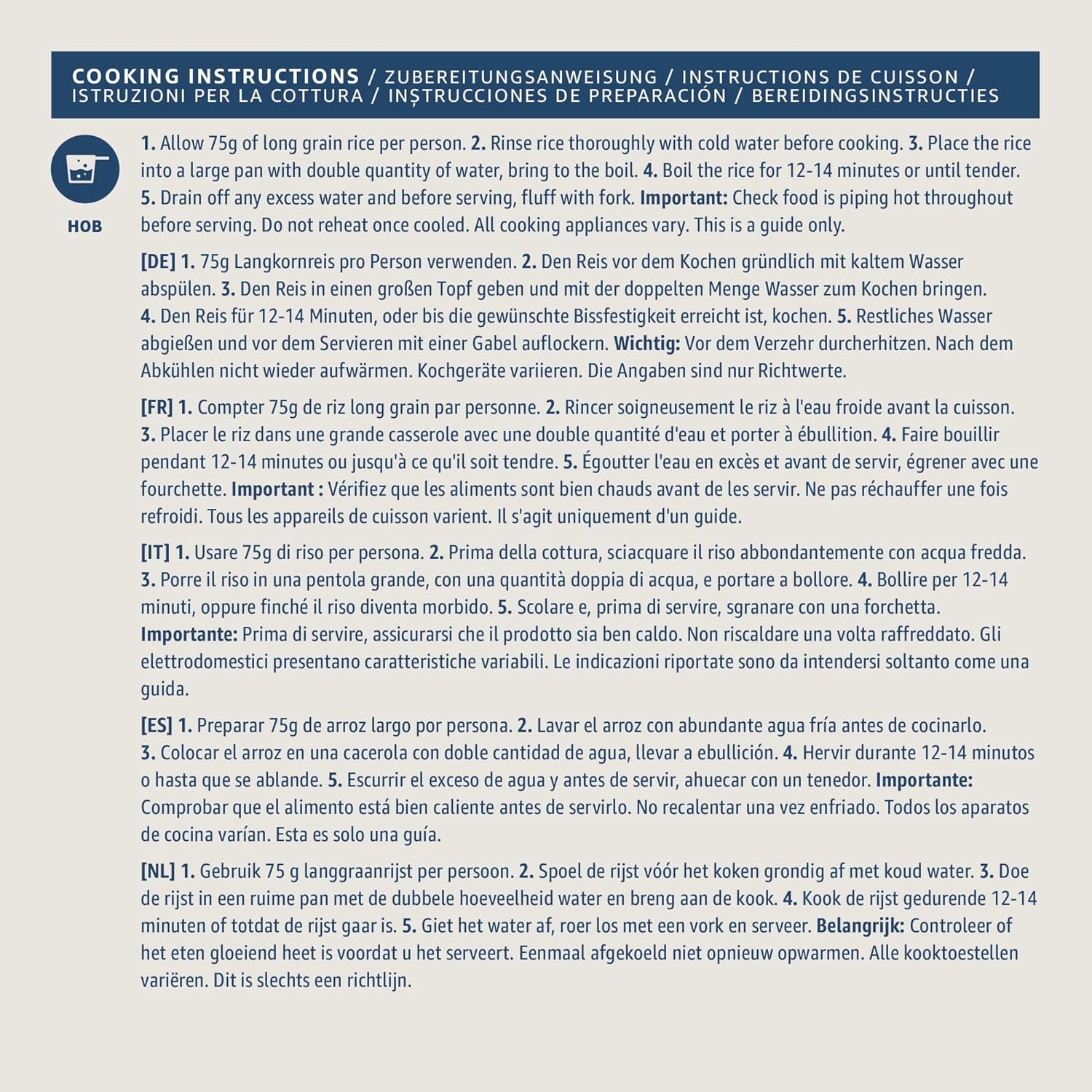 Riso a grani lunghi precotto dell'Amazzonia, 1 kg