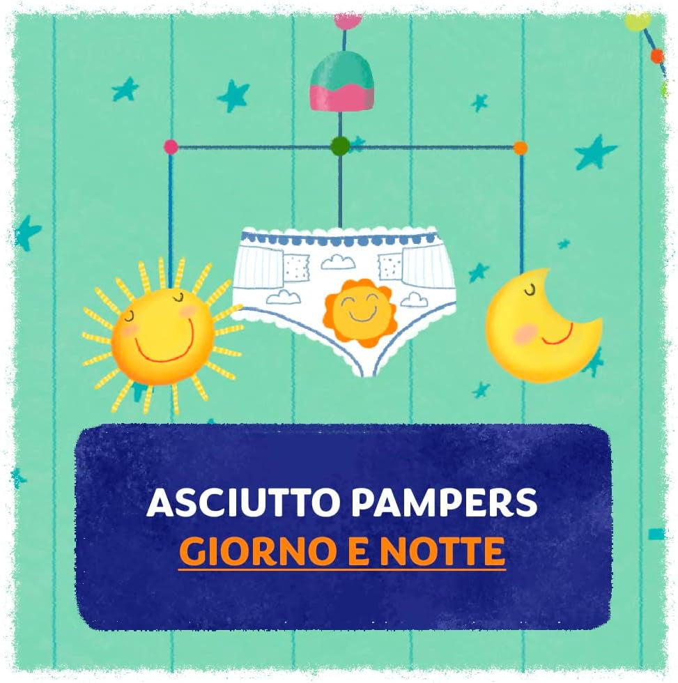 Pannolini Pampers Sun and Moon, unisex, junior, taglia 5 (11-25 kg), 120 pannolini