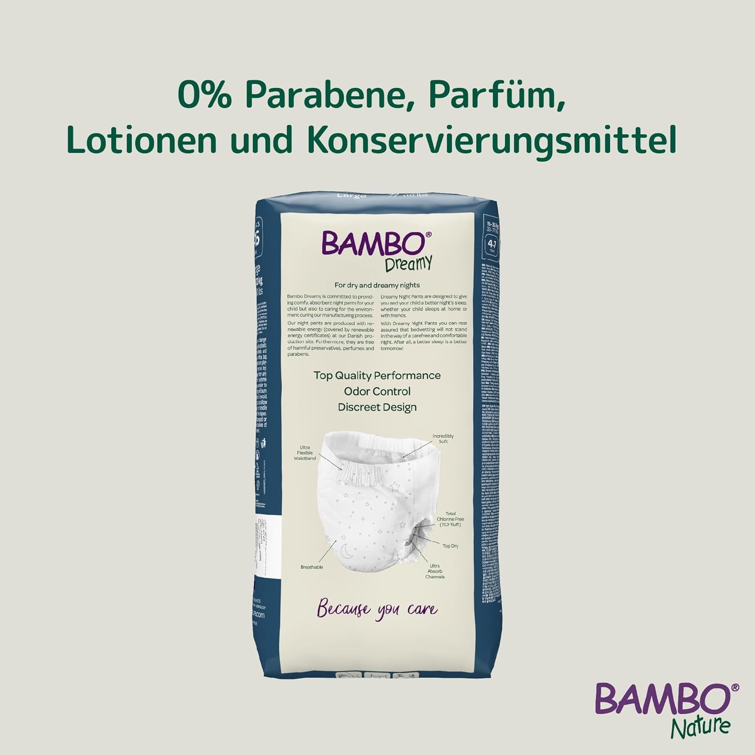 Pannolini Bambo Dreamy Nighttime Pull-Up, grandi (35-50 kg/77-110 libbre), confezione da 10 | Pannolini Pull-Up per bambini | Indumenti da notte ultra assorbenti per l'enuresi notturna