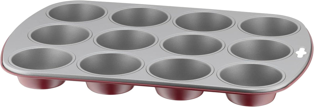 Original Kaiser Classic plus Muffinform Für 12 Muffin, Muffinform Blech 38X27 Cm, Antihaftbeschichte, Standardgröße, Cupcake Formen, Muffin Backform, Rot Stampi e teglie Naty Shop Rot