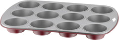 Original Kaiser Classic plus Muffinform Für 12 Muffin, Muffinform Blech 38X27 Cm, Antihaftbeschichte, Standardgröße, Cupcake Formen, Muffin Backform, Rot Stampi e teglie Naty Shop Rot