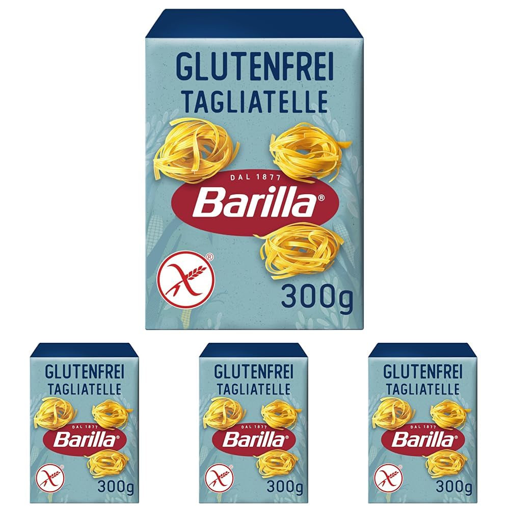Tagliatelle Barilla senza glutine a base di delizioso mais e riso - perfette per chi soffre di celiachia o intolleranza al glutine 300g