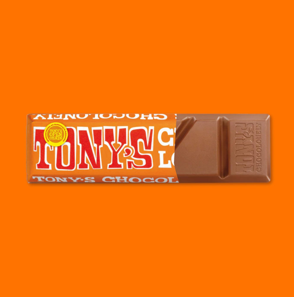 Tony's Chocolonely, cioccolato al latte con caramello e sale marino 47g