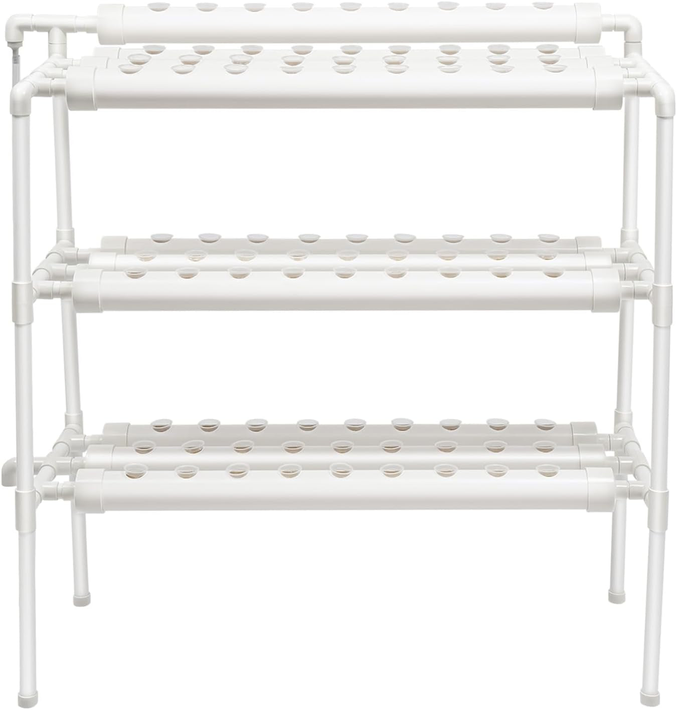 Kit di coltivazione idroponica a 3 strati con 90/108 posizioni di semina e pompa dell'acqua, sistemi di coltivazione di piante fuori suolo in PVC, kit di coltivazione idroponica per frutta e verdura (108 posizioni di semina)