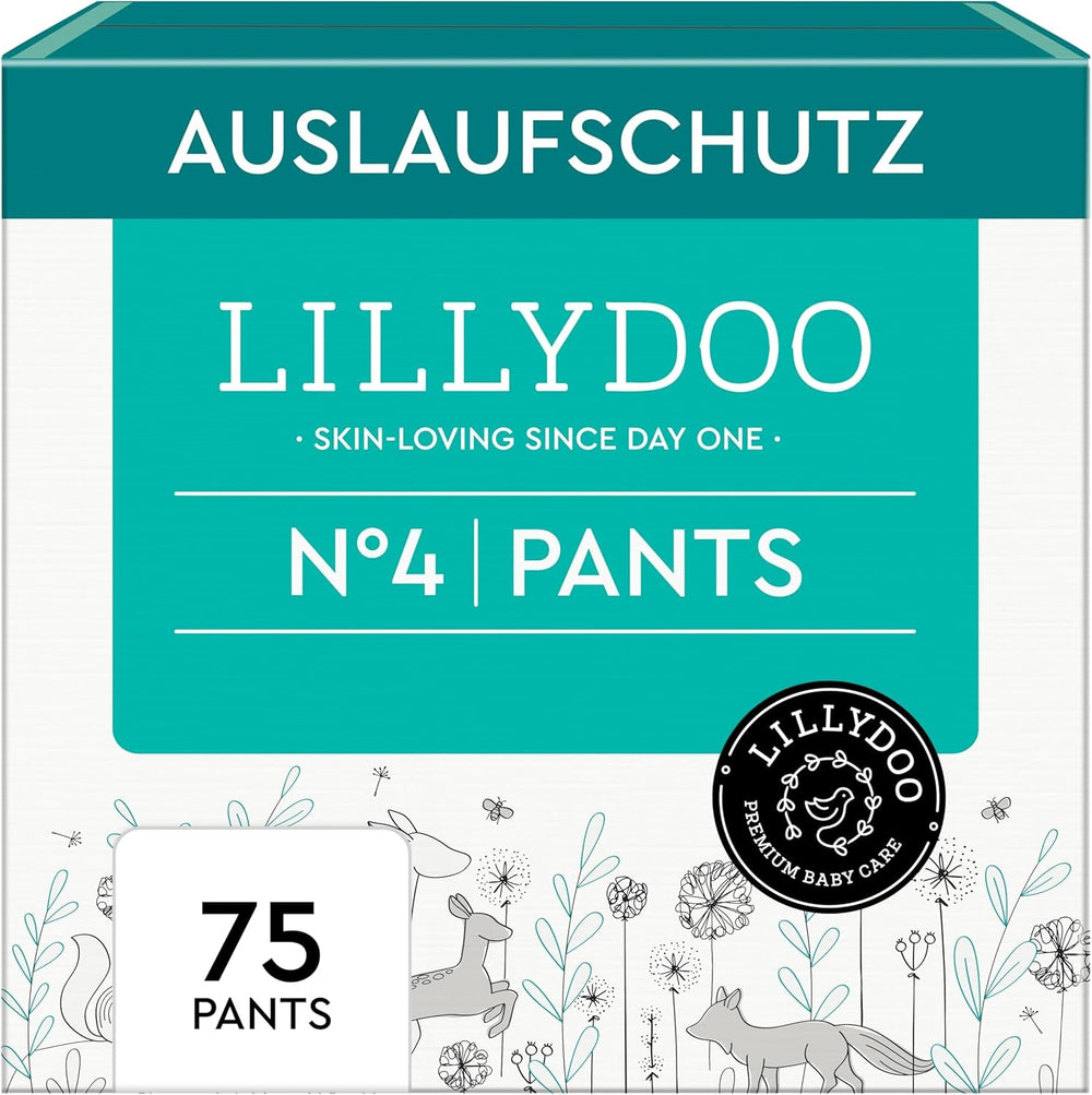 Pantaloni LILLYDOO prietenoși cu pielea, mărimea 5 (12-17 kg), cutie lunară (105 bucăți)