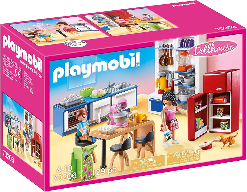 PLAYMOBIL casa delle bambole 70209 Stanza della gioventù con figura di ragazza e accessori, da 4 anni Case delle bambole Naty Shop Cucina