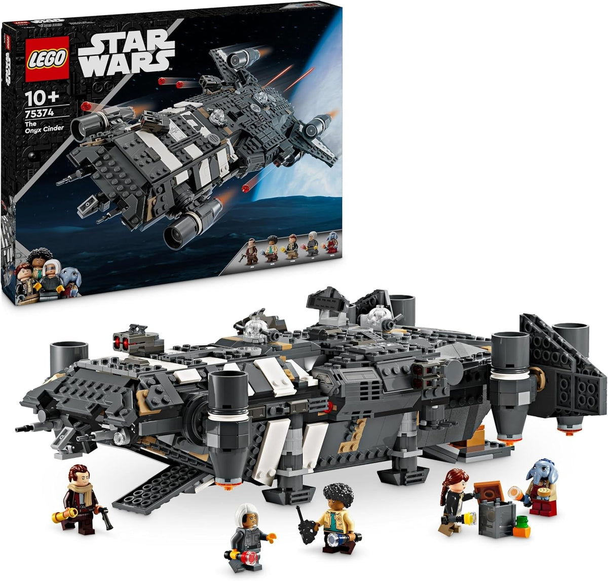 LEGO Star Wars: Skeleton Crew Onyx Cinder Astronave costruibile e da collezione con 5 personaggi per ragazzi e ragazze, idea regalo per i fan dai 10 anni 75374 Set da costruzione Besuche den LEGO-Store Titolo predefinito