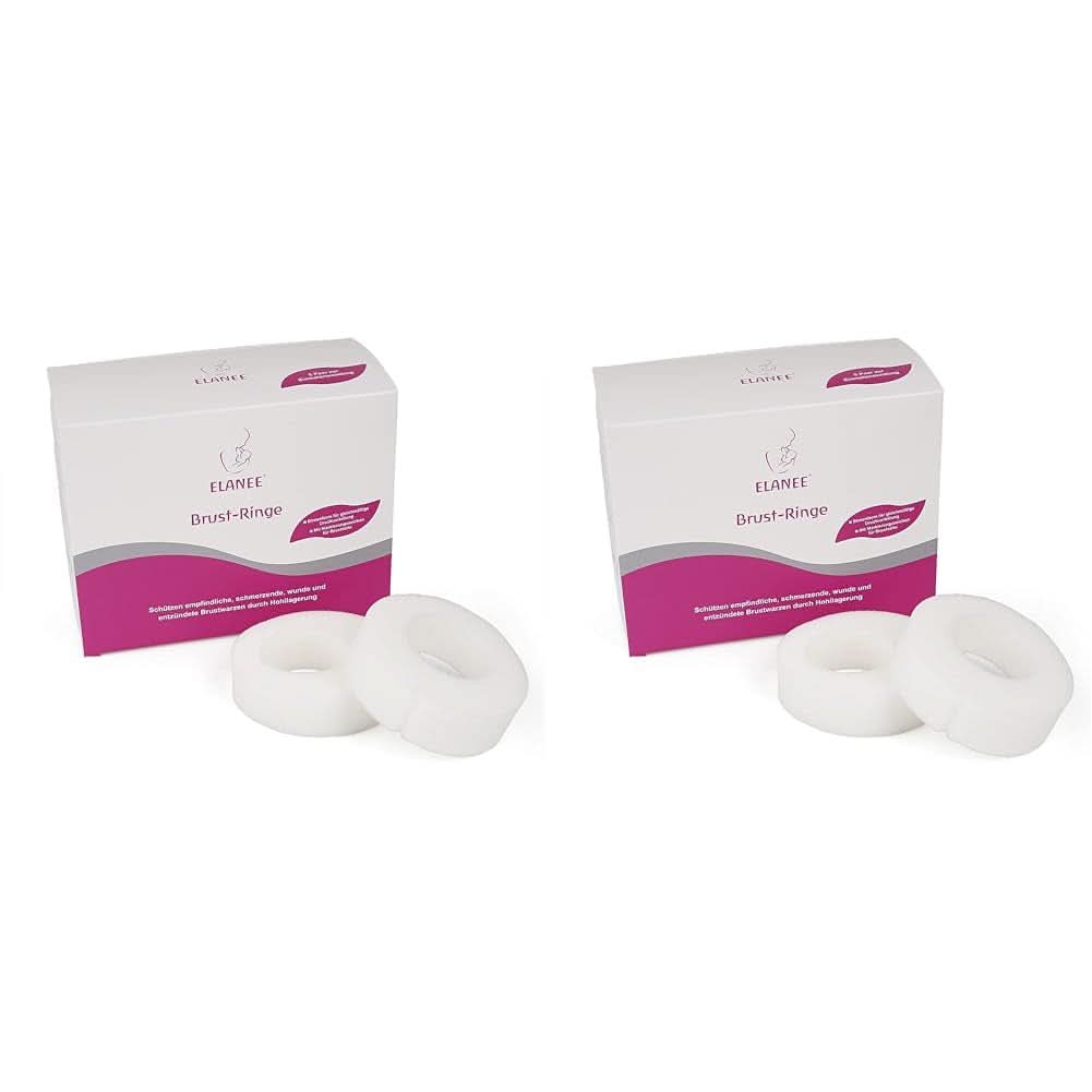 ELANEE Brust-Ringe, Schutz Der Brustwarze Bh-Kontakt Durch Hohllagerung, Ideal Bei Wunden, Entzündeten Brustwarzen Durch Stillen, 10 Stück (222-00) Accessori Alimentazione e allattamento Bebe Naty Shop 10 Stück (2Er Pack)