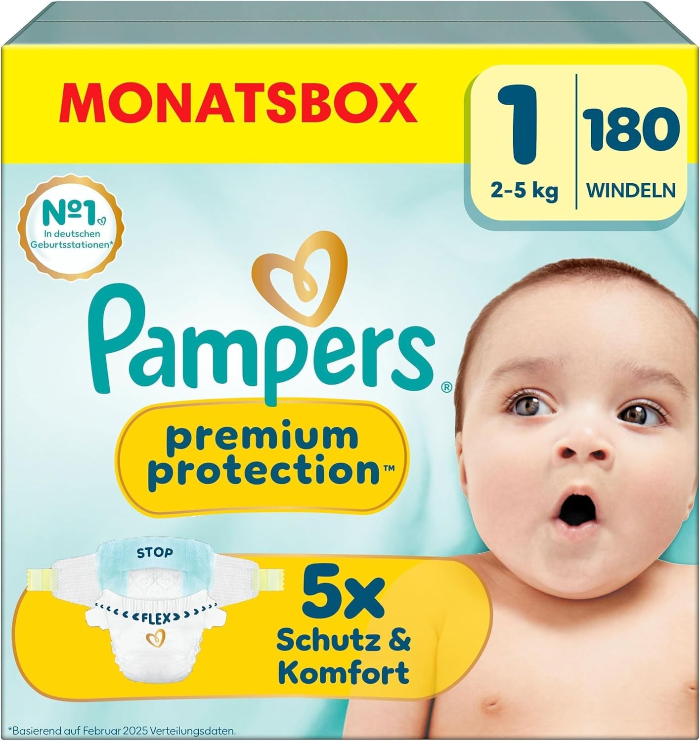 Protezione Premium Pampers taglia 6, 144 pannolini, 13 kg-18 kg, la nostra protezione n. 1 per la pelle e le perdite