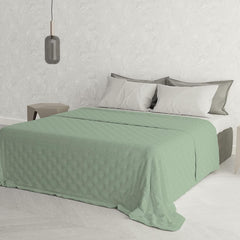 Trapunta estiva biancheria da letto italiana CHIC, microfibra, MATRIMONIALE 250X250Cm, verde chiaro Trapunte e trapunte Naty Shop