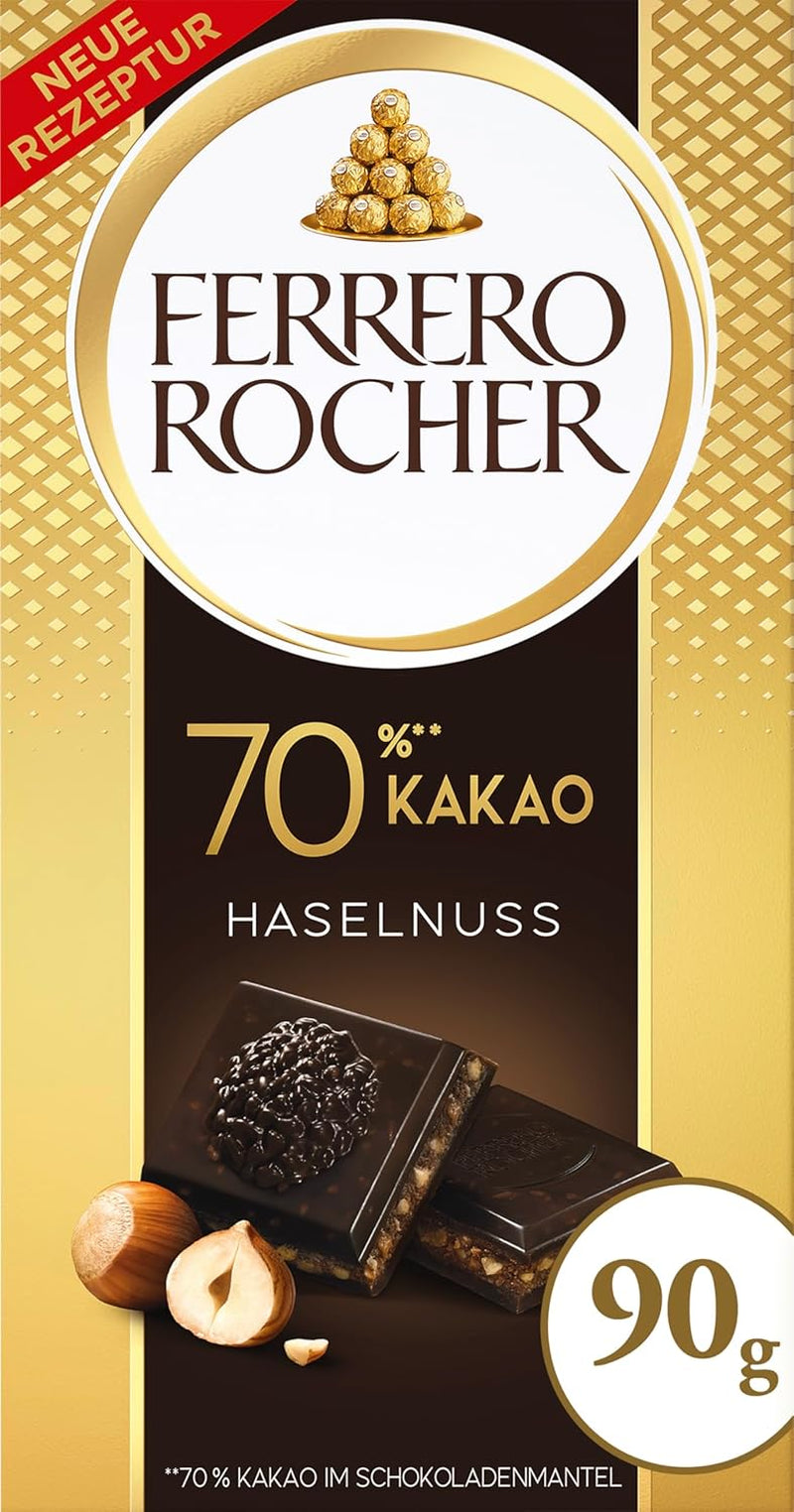 Tavoletta Ferrero Rocher - Cioccolato Bianco con Nocciola - Regalo di San Valentino per Lui e per Lei - 1 Tavoletta di Cioccolato x 90g