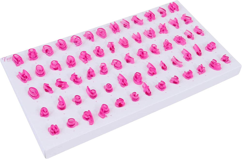 FF60 Fun Fonts-Set per stampini per cupcake e biscotti per cake design, 66 pezzi, collezione 3, plastica