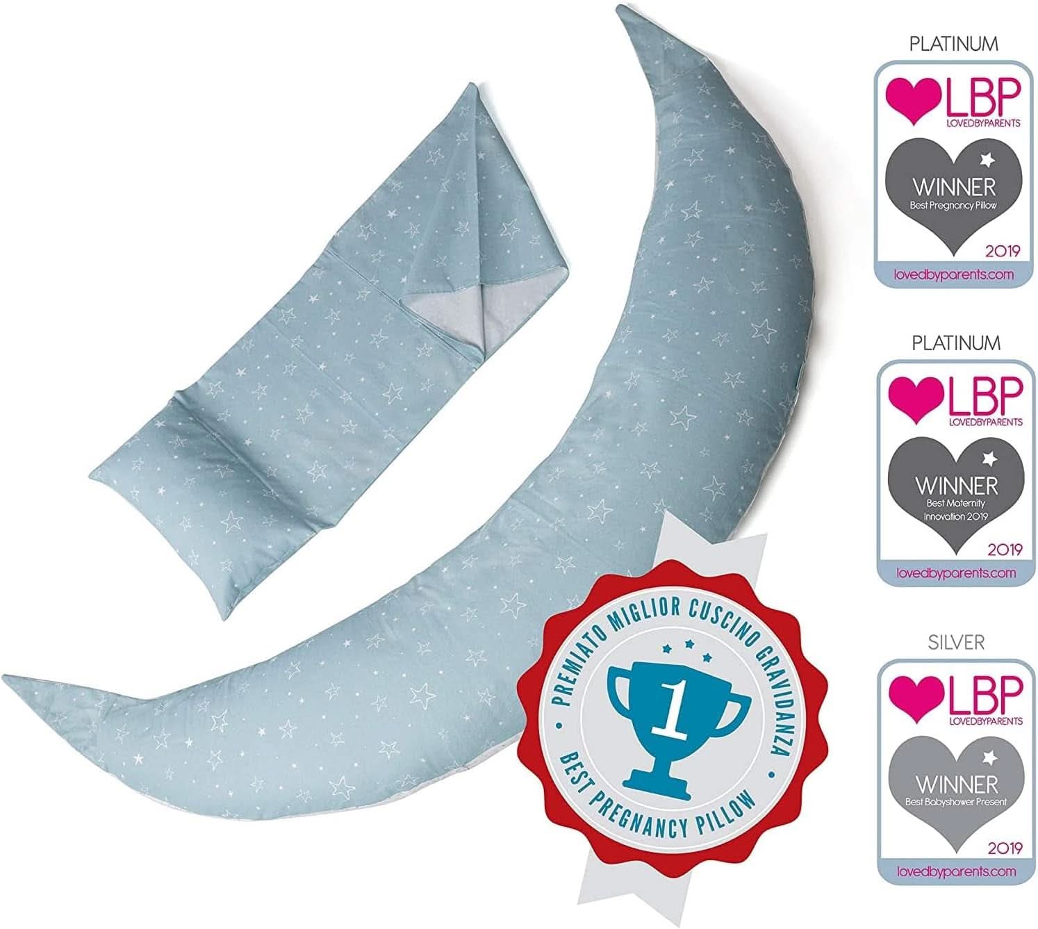 Nuvita 7100 Dreamwizard, Cuscino da allattamento, multifunzione 12 in 1 con supporto lombare regolabile Accessori Alimentazione e Allattamento Bebe Naty Shop