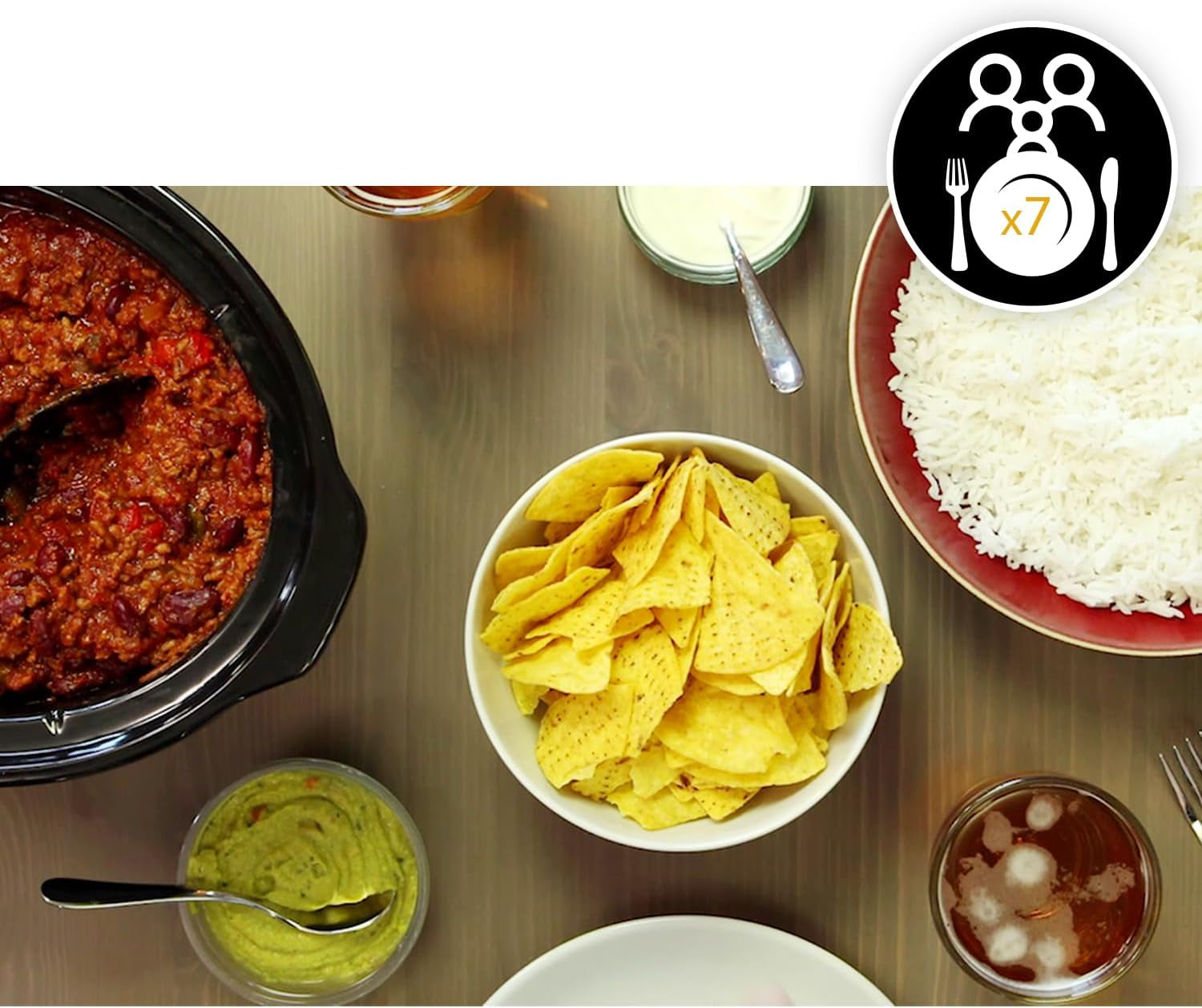 Crockpot, Slow Cooker elettronico, 5,7 L (5-6 persone) Slow Cooker Naty Shop