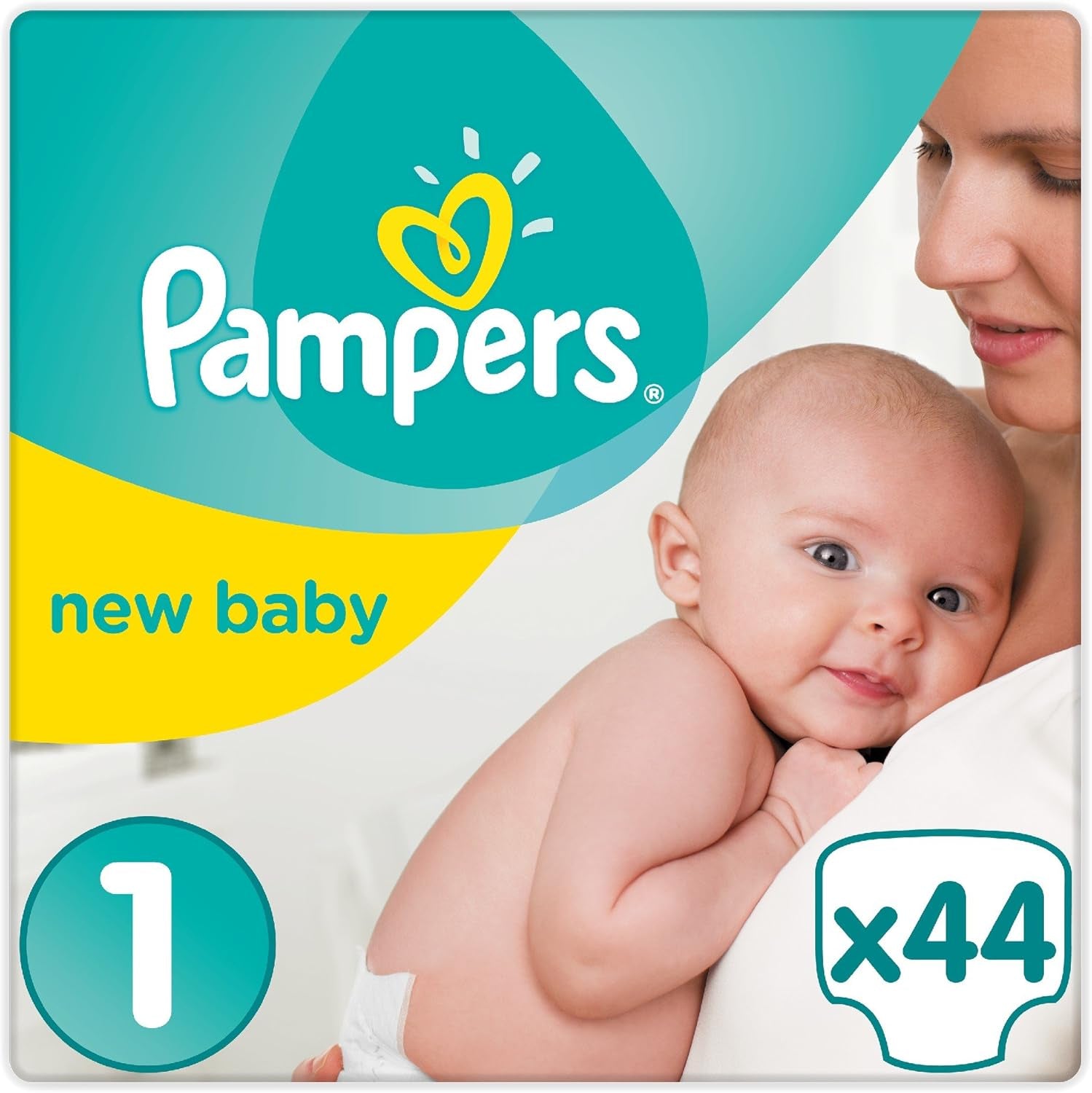 Pampers New Baby taglia 1 Neonato 2-5 kg ​​Confezione da trasporto, confezione da 4 (4 x 23 pezzi)