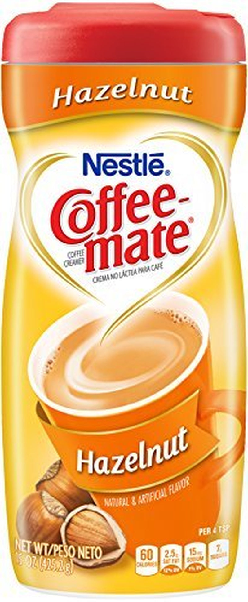 Coffee-Mate Crema per caffè in polvere alla nocciola, confezioni da 15 once (confezione da 6) di Coffee-mate [Alimenti]
