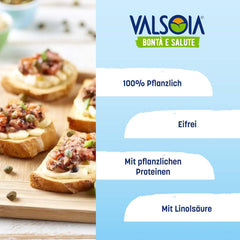 Maionese a base vegetale di soia senza uova, ideale per vegani e vegetariani, versatile in cucina, 4 x 150 ml