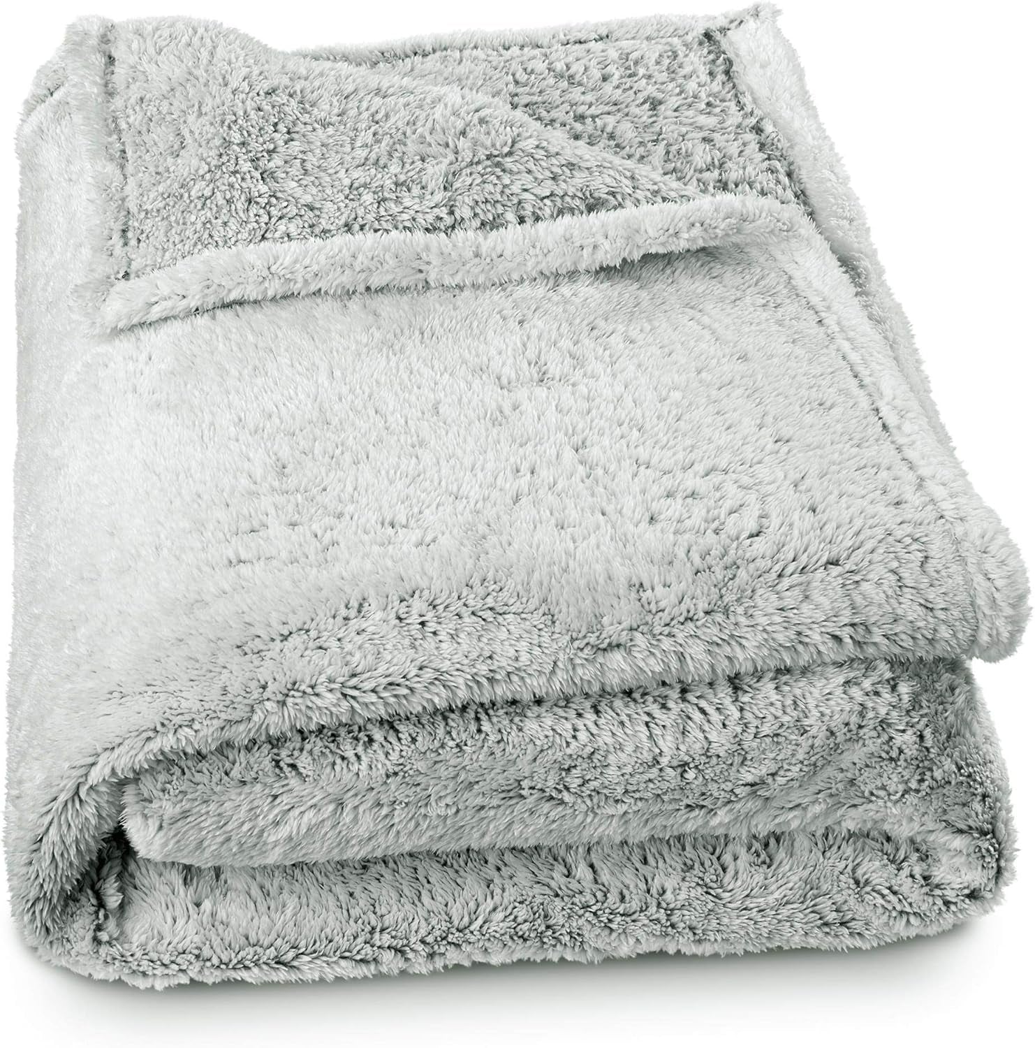 Aqua-Textil Coperta soffice e soffice 150 x 200 cm Grigio Bianco Melange Peluche Coperta TV Copriletto in pile Sherpa Oeko-Tex Ottawa Letti e coperte Besuche den aqua-textil-Store Pile Sherpa Bianco Grigio Coperta confortevole 150 x 200 cm