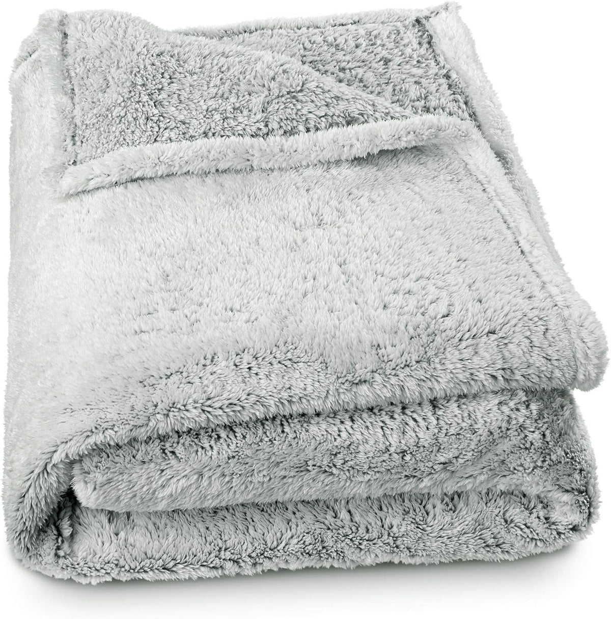 Aqua-Textil Coperta soffice e soffice 150 x 200 cm Grigio Bianco Melange Peluche Coperta TV Copriletto in pile Sherpa Oeko-Tex Ottawa Letti e coperte Besuche den aqua-textil-Store Pile Sherpa Bianco Grigio Coperta confortevole 150 x 200 cm